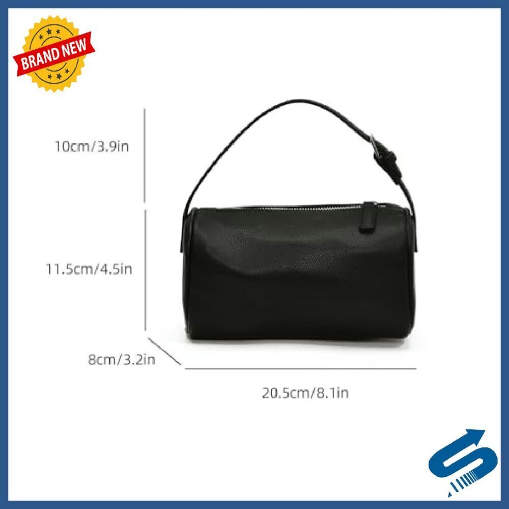 Small Shoulder Bag - Lychee Leather - Adjustable Strap - Zip Closure - Picture 7 of 7